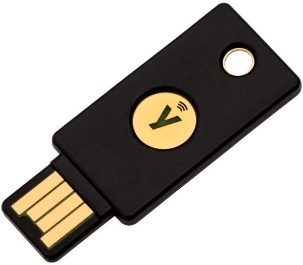 YubiKey 5 NFC - Two Factor Authentication USB and NFC Security Key, Fits USB-A Ports and Works with Supported NFC Mobile Devices