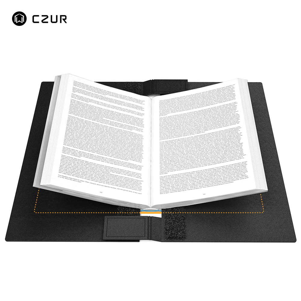 Office&Home-Black CZUR Assistive Cover 13.14-inch with Adjustable Hook&Loop Splash Resistant,PVC Material Cover for CZUR Book Scanner 