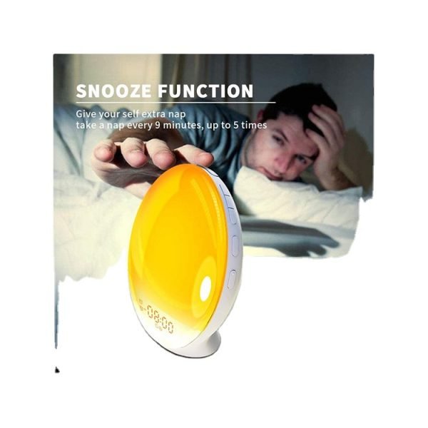 WiFi Smart Bedroom Night Light Wake Up Light Sunrise Simulation Light Therapy Dual Alarm Clock ACA-003-S