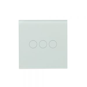 3Gang WiFi Smart Light Touch Switch Neutral + Live wire without frame.