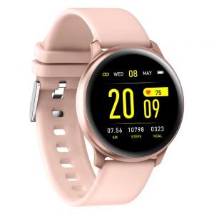 Kingwear KW19PRO Bluetooth Sport Smart Watch with Blood Pressure and Spo2 features-Pink