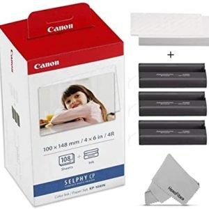 Canon KP-108IN / KP108 Color Ink Paper includes 108 Ink Paper sheets + Ink toners