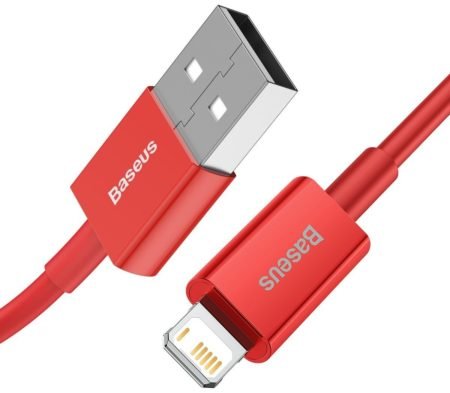 Baseus Superior Series Fast Charging Data Cable USB To IP 2.4A 1m Red