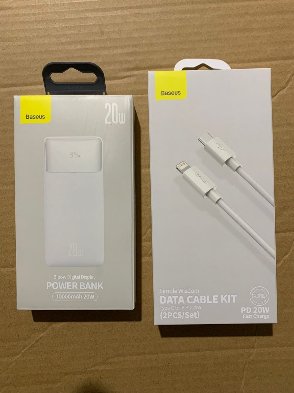 Baseus Bipow Digital Display Power Bank Mah W White