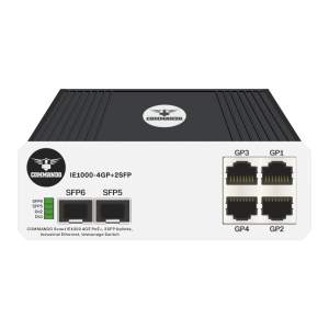 COMMANDO Scout IE1000 4GE PoE+, 2SFP Uplinks, Industrial Ethernet, Unmanaged Switch
