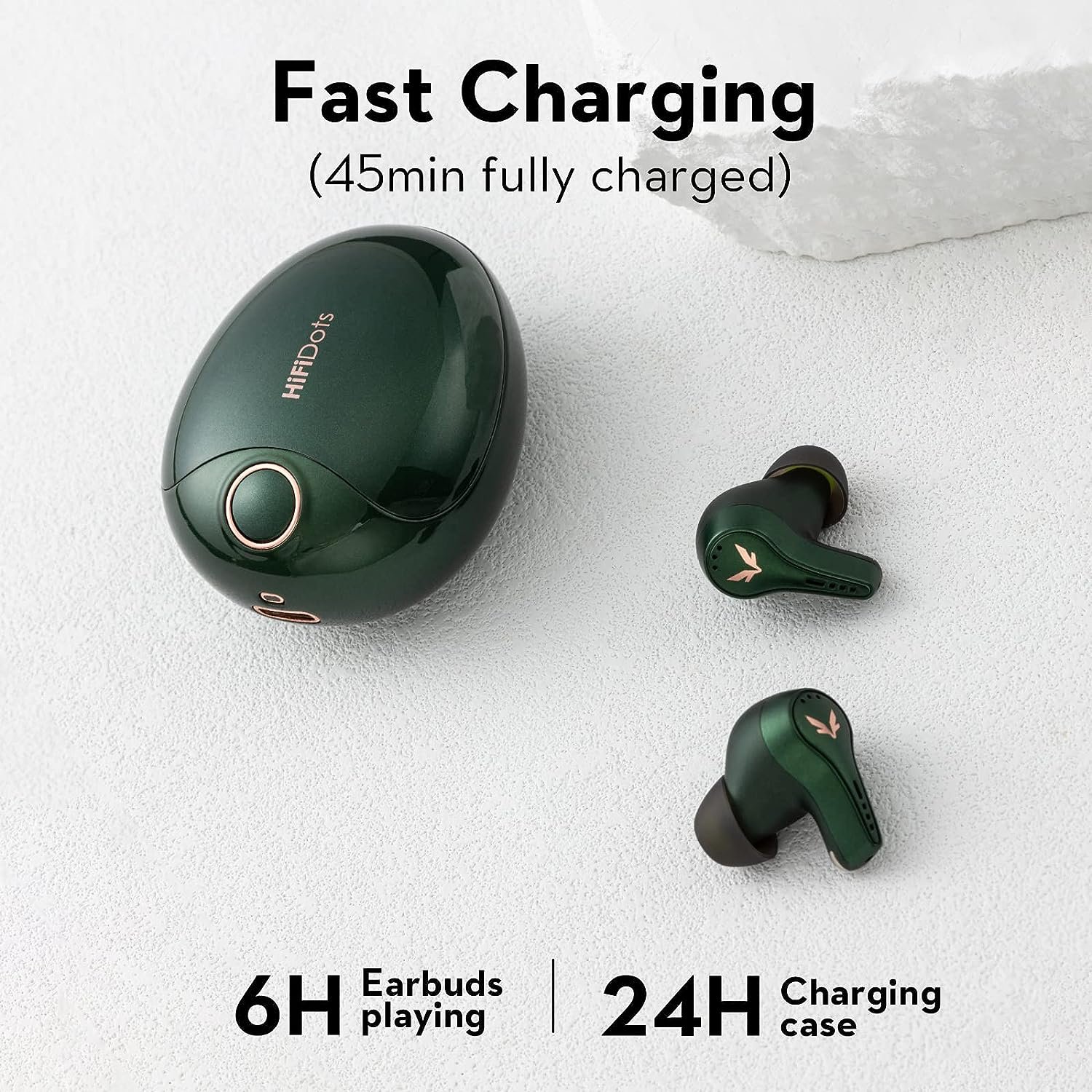 mifo FiiTii HiFiDots Wireless Earbuds Active Noise Cancelling, QC 3071 aptX  Lossless Sound Bluetooth Earbuds with APP for Custom EQ, Bluetooth 5.3