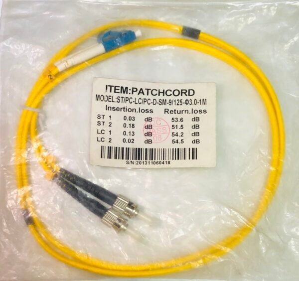 1m ST-LC Single Mode Fiber Patch Cord