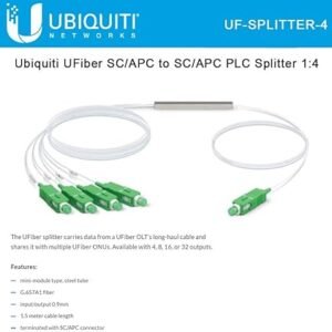 UFiber UF-Splitter-4 SC/APC to SC/APC PLC Splitter 1:4