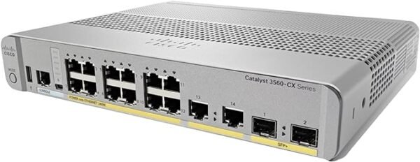 Cisco WS-C3560CX-12PD-S Catalyst 3560-CX 12 Port PoE 10G Uplinks IP Switch