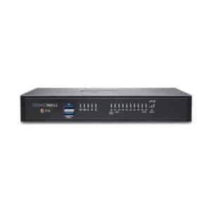The SonicWall TZ570 series, available in three models (TZ570, TZ570W, TZ570P) is the first desktop-formfactor next-generation firewall (NGFW) with 5 Gigabit Ethernet interfaces. Designed for mid-sized organizations and distributed enterprise with SD Branch locations, the TZ570 series delivers industry-validated security effectiveness with best-in-class price performance. TZ570 NGFWs address the growing trends in web encryption, connected devices and high-speed mobility by delivering a solution that meets the need for automated, real time breach detection and prevention. The TZ570 is highly scalable, with high port density of 10 ports. It features both in-built and an expandable storage of up to 256GB, that enables various features including logging, reporting, caching, firmware backup and more. An optional second power supply provides added redundancy in case of failure. Deployment of TZ570 is further simplified by Zero-Touch Deployment, with the ability to simultaneously roll out these devices across multiple locations with minimal IT support. Built on next-gen hardware, it integrates firewalling, switching and wireless capabilities, plus provides single-pane-of-glass management for SonicWall Switches and SonicWave Access Points. It allows tight integration with Capture Client for seamless endpoint security.