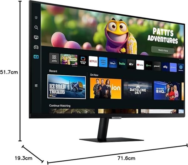 SAMSUNG M50C 32" FULL HD BLACK SMART MONITOR WITH SPEAKERS AND REMOTE {LS32CM500EUXXU}