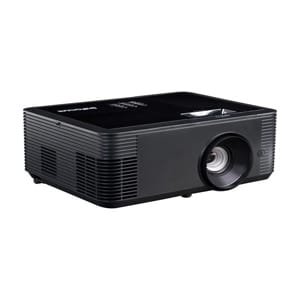 Brightness of 4000 Lumens WXGA (1280 x 800) Native Resolution Short 0.521:1 Throw Ratio VGA, Composite, 3x HDMI Inputs VGA Output for Loop-Through Analog Audio Input and Output Compatible with Crestron & AMX Systems Built-In 10W Speaker Ethernet & RS-232 Controllable Hidden Compartment for Streaming Device