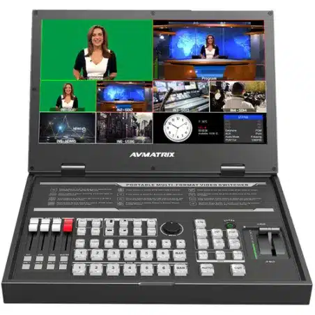 AVMATRIX PVS0615U Portable 6-Channel Switcher with USB Streaming & 15.6 Display