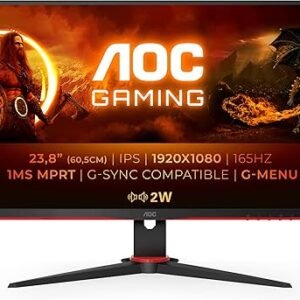 AOC Gaming 24G2SPU - 24 Inch FHD 165Hz IPS 1ms gaming monitor with speakers