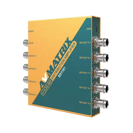 AVMATRIX SD1191 1×9 3G-SDI Reclocking Distribution Amplifier