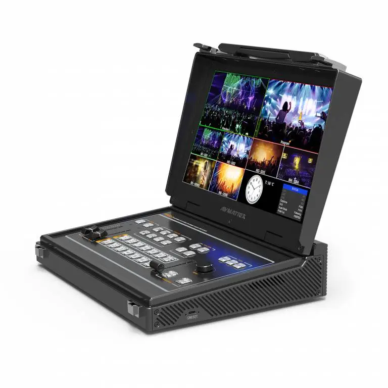 AVMATRIX PVS0613U Portable 6CH SDI/HDMI Multi-format Streaming Switcher with 13.3″ Display