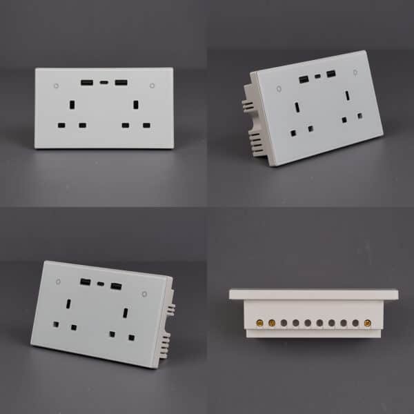 Moes Wifi Dual UK Socket WK-UK2-2A1C-WH