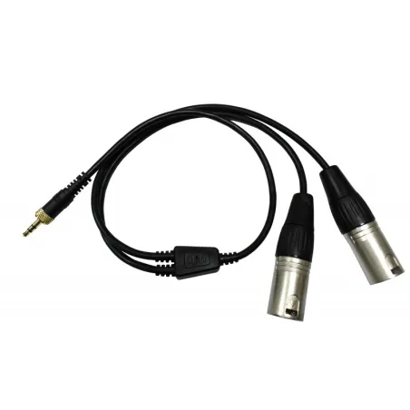 Ckmova AC-TLX2 Locking 3.5mm TRS Male to Dual 3-pin XLR Male Stereo Output cable