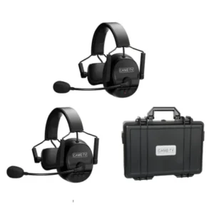 CAME-TV KUMINIK8 Duplex Digital Wireless Intercom Headset Distance up to 1500ft (450 Meters) with Hardcase – Single Ear 2 Pack