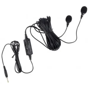 Ckmova LCM2D Dual-Head Lavalier Microphone for DSLR smartphone audio recorder PC and etc