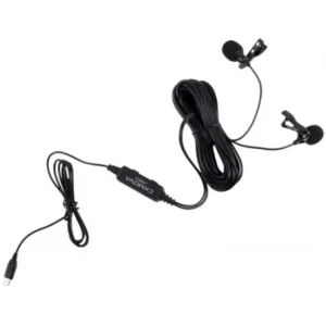 Ckmova Dual-Head Lavalier Microphone for iOS Lightning Devices LCM2LD