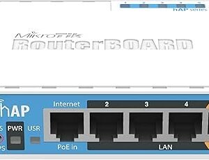 Mikrotik RouterBoard RB951Ui-2nD hAP Homes or Offices 2.4GHz Access Point 5-Ports PoE OSL4 USB for 3G/4G