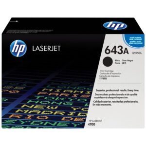 HP 643A Black Original LaserJet Toner Cartridge Q5950A