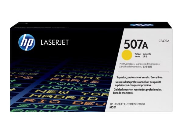 HP 507A Yellow Original LaserJet Toner Cartridge