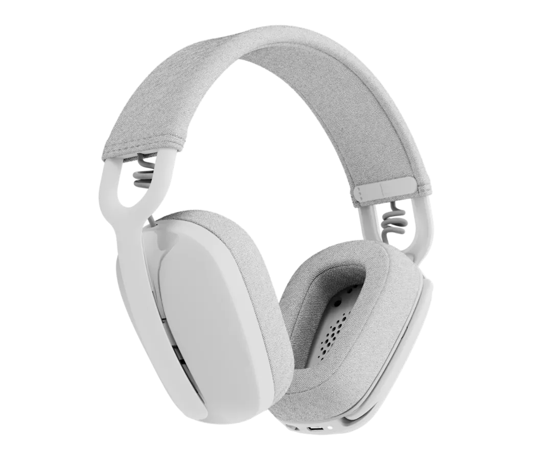 Logitech Zone Vibe 100 Lightweight Wireless Over Ear Headphones with Noise Canceling Microphone, Works with Teams, Google Meet, Zoom, Mac/PC