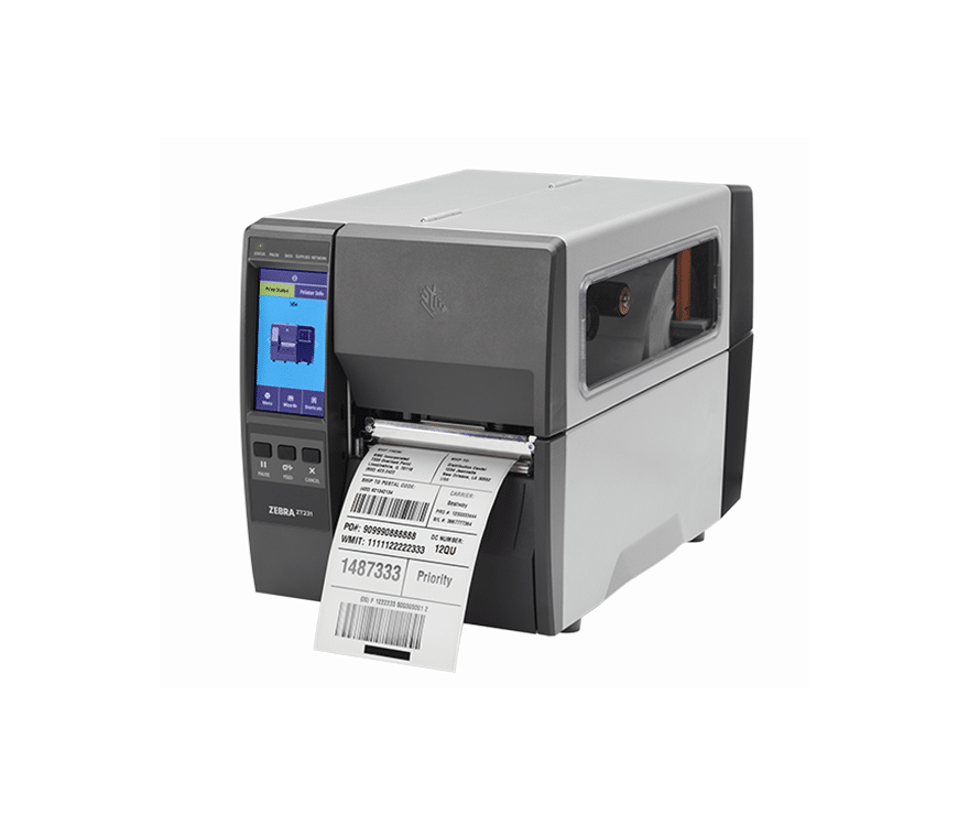 Zebra TT Printer ZT231 4 203 DPI Thermal Transfer Tear EU/UK Cords USB Serial Ethernet BTLE USB Host EZPL ZT23142-T0E000FZ