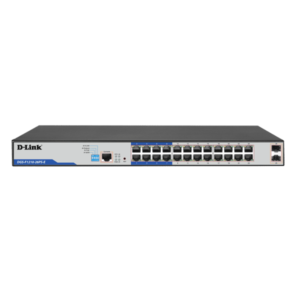 D-link 26-Port Gigabit Smart Managed PoE+ Switch with 24 PoE+ Ports 