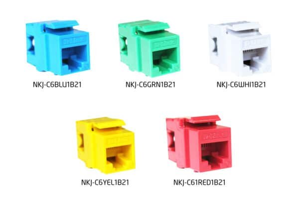 D-Link Cat6 UTP 180 Punch Down Keystone Jack - White Colour nkj-C6WHI1B21