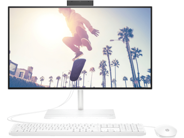 HP PAVILION 24 ALL IN ONE (93T65EA) INTEL CI5 16GB DDR4-3200 MHZ RAM 512GB PCIE NVME M.2 SSD 2TB GEFORCE MX450 2GB FREEDOS SNOWFLAKES WHITE