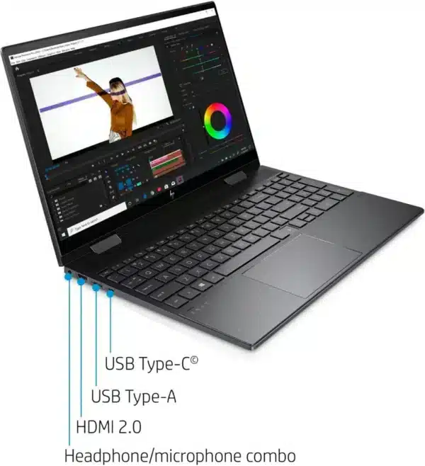 HP ENVY x360 15m-eu0043dx 15.6" FHD Touch Laptop AMD Ryzen 7 5700U 1.80GHz AMD Radeon Graphics 8GB RAM 512GB SSD Windows 11 Home - 4N6R2UA