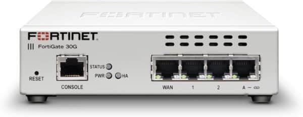 FortiGate-30G 4 x GE RJ45 ports (including 3 x Internal Ports, 1 x WAN Ports) FG-30G
