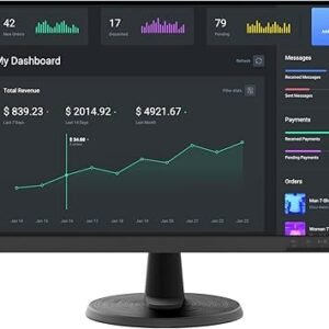 LENOVO D24-40 FHD WLED 24 DISPLAY WITH 4MS RESPONSE TIME HDMI AND VGA AND VESA MOUNT AND TILT ADJUSTABLE MONITOR WITH LOW BLUE LIGHT FOR EYE EASE AND 75HZ REFRESH RATE AND SUPPORTS AMD FREESYNC TECHNOLOGY