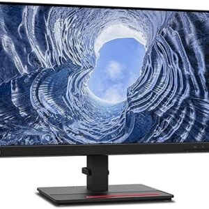 LENOVO THINK VISION T24i-2L FHD IPS W-LED 24 DISPLAY FULL ERGONOMIC FUNCTIONS HEIGHT TILT SWIVEL PIVOT ADJUSTABLE MONITOR WITH SPEAKERS LOW BLUE LIGHT BLACK COLOR