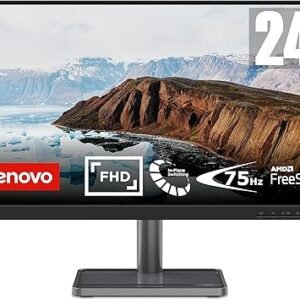 LENOVO L24i-30 FHD W-LED 24 IPS DISPLAY WITH 4MS RESPONSE TIME 100Hz REFRESH RATE HDMI AND VGA AND VESA MOUNT AND TILT ADJUSTABLE MONITOR GRAY COLOR ULTRA