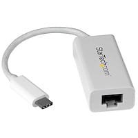 StarTech USB-C to Gigabit Ethernet Adapter White Thunderbolt 3 Compatible Windows & Mac RJ45 LAN Network Converter