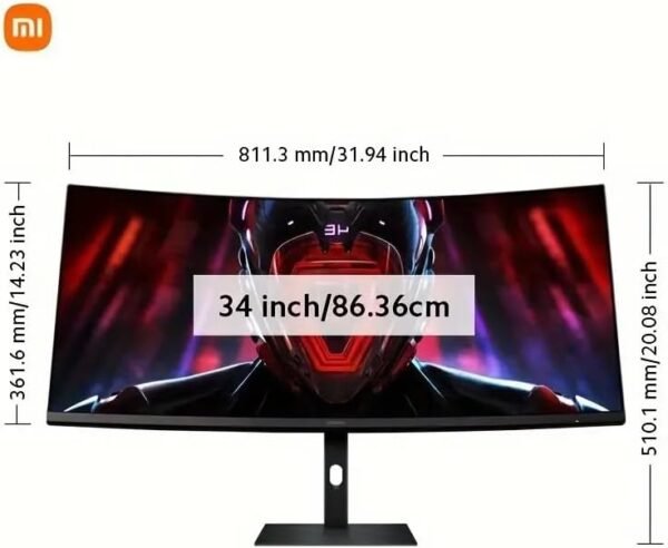 XIAOMI 34 INCHES WQHD 3440 CURVED GAMING MONITOR - G34WQI PART NUMBER: G34WQI KEY FEATURES 34 INCHES 3440X1440 WQHD 180HZ HDMI 2K 1MS CURVED MONITOR 95% DCI-P3 100% SRGB AMD FREESYNC PREMIUM WITH DP PORT