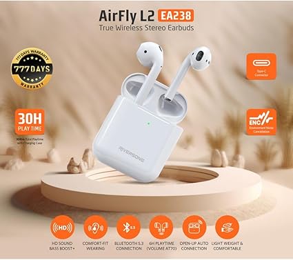 Riversong EA238 Airfly L2 True Wireless Earbuds White (EA238)