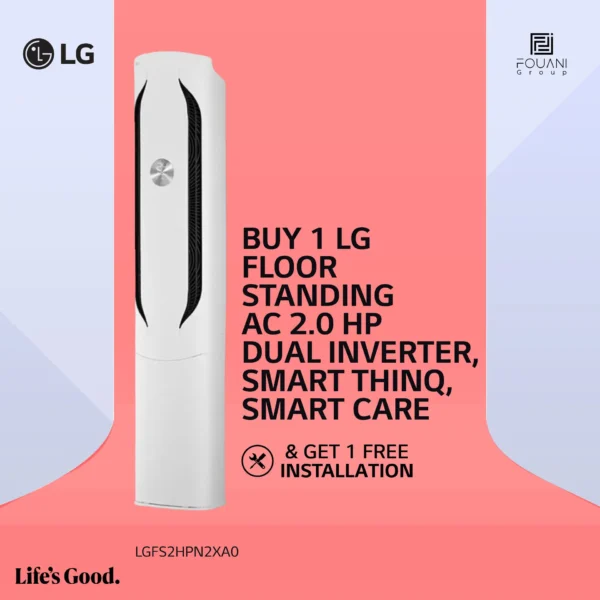 LG Floor Standing AC 2.0 HP Dual Inverter Smart ThinQ Smart Care