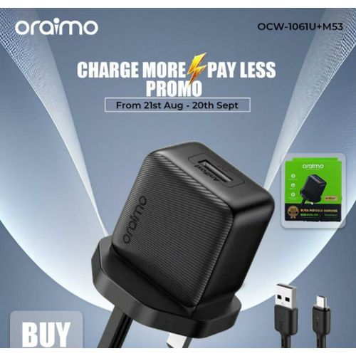 Oraimo Charger PowerCube 10 Sleek OCW-1111U+L53
