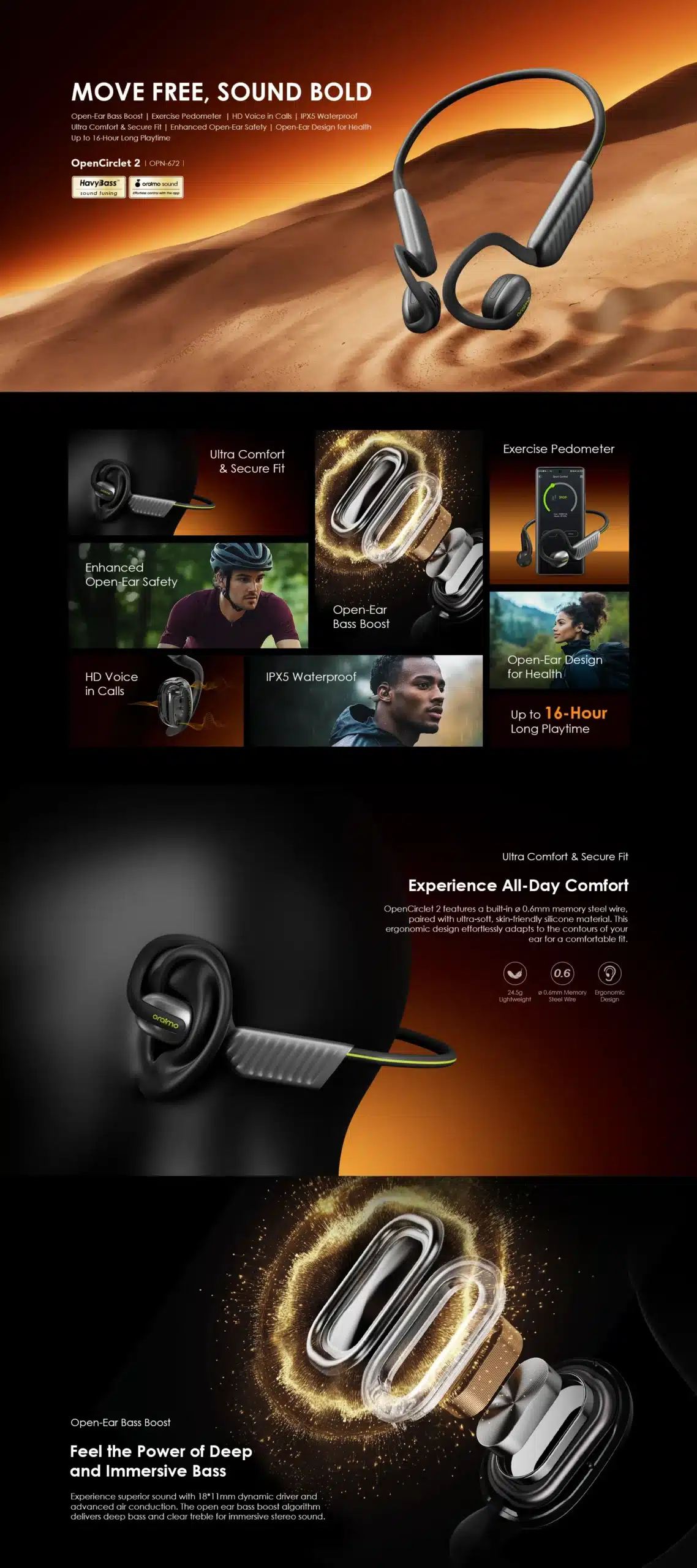 Oraimo Open Circlet 2 Open Ear Pods OPN-672