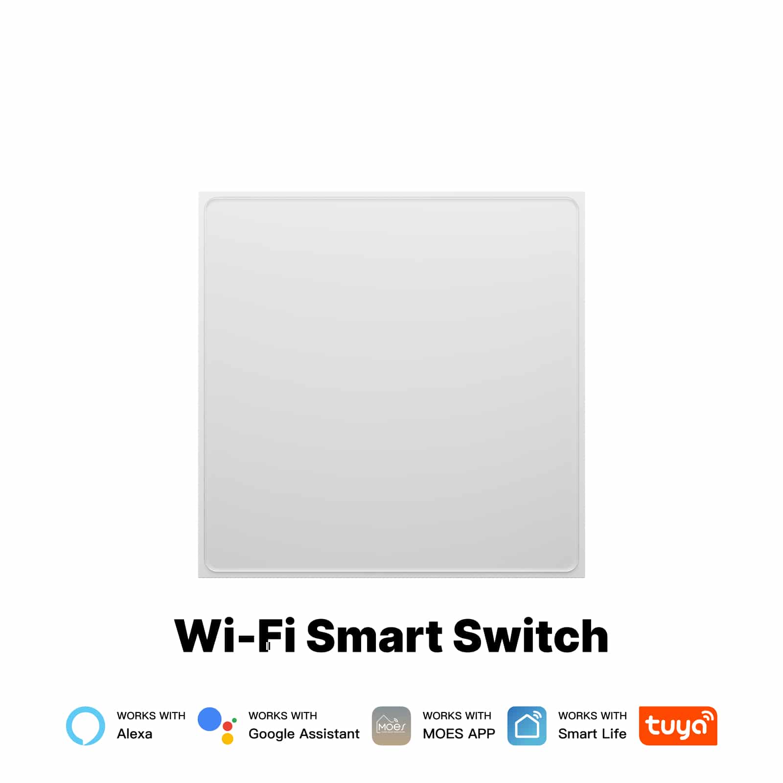 Moes Star Feather Series WiFi Smart Switch Push Button With Neutral Light Scene 2in1 Switch UK Version1 gang