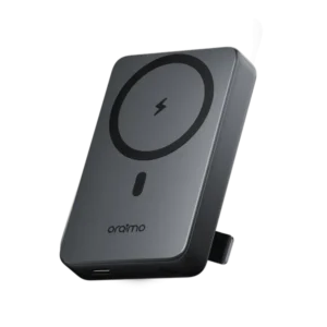 oraimo MagPower 15 10000mAh Wireless and Wired Power Bank The oraimo MagPower 15 is engineered for efficiency and convenience. It offers a seamless charging experience with its strong magnetic attachment that aligns perfectly with compatible devices, ensuring optimal power transfer during wireless charging. The device’s sleek design not only enhances portability but also adds a touch of style.Whether you’re at home, in the office, or on the go, the MagPower 15 is your reliable companion for keeping your devices charged. Its ability to charge multiple devices simultaneously means you can share power with friends or keep all your gadgets ready for use.With the oraimo MagPower 15, enjoy the freedom of wireless charging combined with the speed of wired connections—perfectly suited for today’s fast-paced lifestyle. Specifications Feature Description Capacity 10000mAh (36Wh) Input (Type-C) 5V = 3A, 9V = 2.222A, 12V = 1.67A Output (USB-A) 5V = 3A Wireless Output 15W (max) Wired Charging Output 22.5W Dimensions Compact design Charging Ports USB-A, USB-C