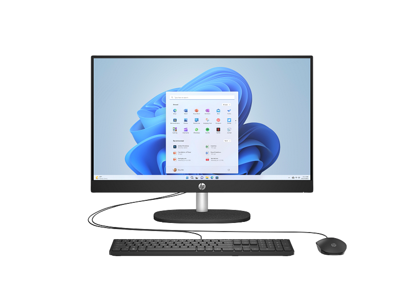 HP All-in-One 24-cr0063nh PC 13th Gen Intel® Core™ i3-1315U 1.2GHz up to 4.5GHz512GB PCIe® NVMe™ M.2 SSD 8GB DDR4-3200 MT/s (1x8GB)23.8 diagonal FHD (1920x1080) IPS TOUCHSCREEN Display Intel® UHD Graphics JET BLACK HP 125 USB BLACK WIRED KEYBOARD HP 125 USB BLACK WIRED MOUSEFREEDOS (B67FTEA)