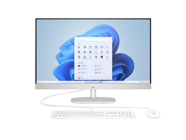 HP All-in-One 27-cr0025nh PC 13th Gen Intel Core™ i7-1355U 1.7GHz up to 5.0GHz512GB PCIe® NVMe™ M.2 SSD 16GB DDR4-3200 MT/s RAM (2x8GB)27 diagonal FHD (1920x1080) TOUCHSCREEN IPS Display Intel® Iris® Xᶱ Graphics 125 USB BLACK WIRED KEYBOARD HP 125 USB BLACK WIRED MOUSE JET BLACK FREEDOS (C0YF5EA)