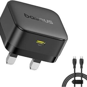 Baseus Palm Fast Charger 1C 30W UK Cluster Black (Includes Baseus Mini White Cable Type-C to Type-C 60W 20V/3A 1m Cluster Black) P1011160E113 Z2