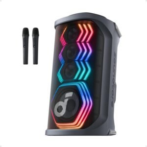 Anker SoundCore 200W Rave 3S AI Karaoke Party Speaker with 2 Wireless Microphones